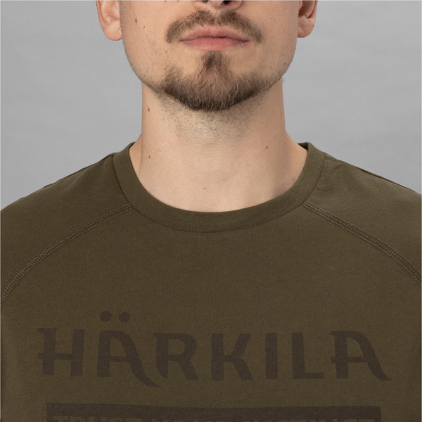 Harkila Heren Logo Korte Mouw T-Shirt 1050400290014 - Willow Green